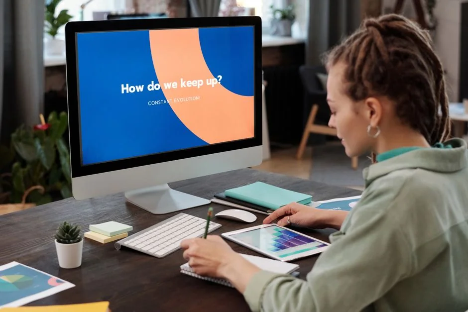 Yellow Scrabble tiles on a blue background spelling 'portfolio'. Perfect for business themes.
